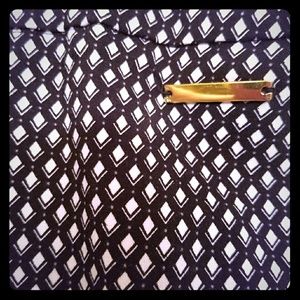 Black and white ankle dress pants